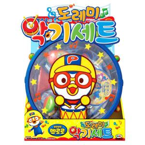 뽀로로 도레미 악기세트 악기놀이 드럼 나팔 탬버린