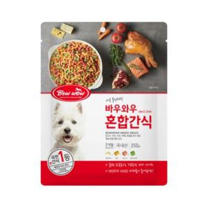 JJJ 바우와우 강아지 혼합 간식 350g 닭고기 연어살 체다치즈 영양간식