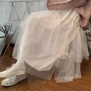 [오노마] ONM 캉캉 쉬폰 망사 스커트 치마 ST373 14390631)