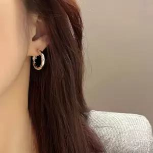 S925 실버 링 원터치 26mm 은 귀걸이