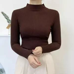 [오노마] ONM 여자 브라운 골지 폴라티 직장인 오피스룩 이너 가을 19314378)