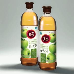 청정원 홍초 풋사과 1.5L 2병 음용식초