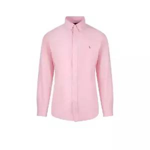 Polo Ralph Lauren 로고 자수 곡선형 밑단 셔츠 710792041 003 TP934666899