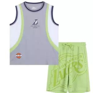 NYK 컬러블록 폴리메쉬 민소매티 쇼츠 세트K232ST040P120JJ