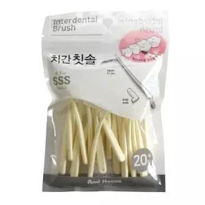 덴탈 프리미엄 치간칫솔 대용량 20p L형  (SSS) 일반사이즈 0.7mm