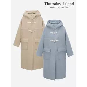 [써스데이아일랜드][Thursday Island] 후드 더플 롱 코트(T238MCT634W)