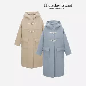 [Thursday Island] 후드 더플 롱 코트(T238MCT634W)
