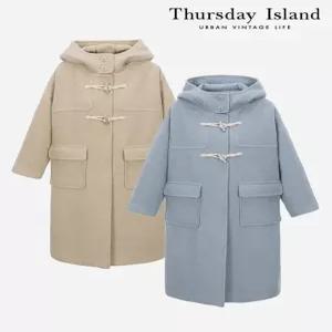 [Thursday Island] 후드 더플 롱 코트(T238MCT634W)
