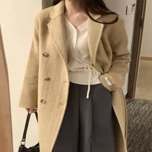 [헤레이스](울100)더블 핸드메이드 코트_YMSH25FW204
