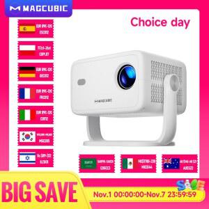 가정용 빔프로젝터 Magcubic 4K L018 프로젝터 650ANSI 네이티브 1080P 자동 초점 키스톤 360 Android 11 BT WIFI6 휴대용 홈시어터 회전