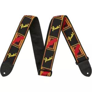 펜더 모노그램 통기타 일렉기타 베이스 스트랩 멜빵 MONOGRAMMED Black/Yellow/Red