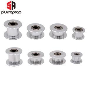 Anycubic 3D 프린터 부품용 베어링 포함 GT2 아이들러 타이밍 풀리 16 톱니 20 3mm 또는 5mm 보어 벨트 6mm
