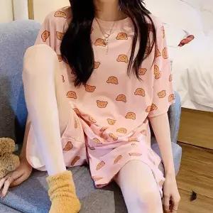 쉬블림로브 (반팔 반바지) 여성 홈웨어 캐릭터 잠옷 세트 GGWD0515