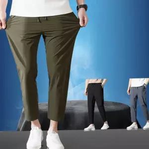 남성 냉감 슬랙스 아이스 여름 밴딩 남성 테이퍼드 슬랙스 스판