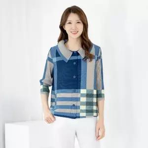 엄마옷 모슬린 엄마옷 자켓 플리츠 카라 볼레로7부 603HJK247 중년여성/50대/60대/70대/빅사이즈/할머니옷/