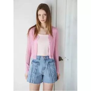 갤러리아 [BLUE LABEL]단추 포인트 메쉬 니트가디건 ES2OKG03