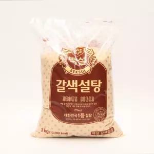 CJ 백설 황설탕 갈색설탕 3kg