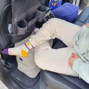 다리쿠션 차량용발받침 에어발쿠션 다리 받침대 2단 2컬러