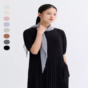 [소비자가 38000원] 쉬폰 플리츠 스카프EPSCS226001