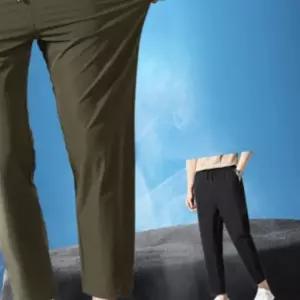 남성 여름 아이스 밴딩 쿨링 스판 냉장고 테이퍼드 슬랙스 바지