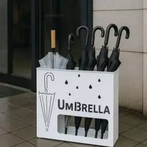( )비오는날 화이트 우산보관함 대용량 우산꽂이 매장용 관공서 양심 학원 22구 철제 설렘하우스