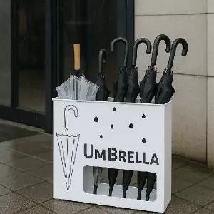 ( )설렘하우스 비오는날 대용량 매장용 우산꽂이 22구 화이트 학원 관공서 철제 양심 우산보관함