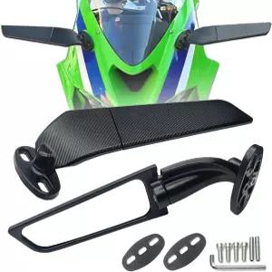 대형 모터사이클 미러 스텔스 윈드 윙 사이드 백미러 2025 가와사키 닌자 500 650 400 ZX6R GSXR 1000 600