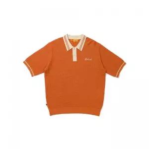 KODAK 배색 포인트 카라 니트 ORANGE