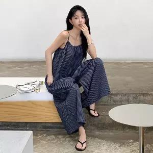 [미나그램] 세이벨 스트라이프 점프수트
