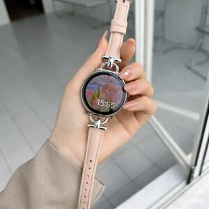 패션 20mm 22mm 가죽 루프 밴드 스트랩 호환용 삼성 갤럭시 워치 7 FE 5 Pro 4 6 44mm 40mm 화웨이 샤오미