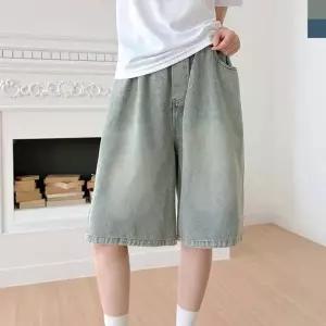 데일리 여성 라인 버뮤다 와이드 데님 반바지 쿨반바지 트레이닝반바지