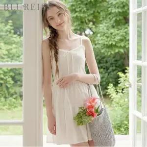 [블루레이스] 펀칭 뷔스티에 미니 원피스_B6M1OP3451
