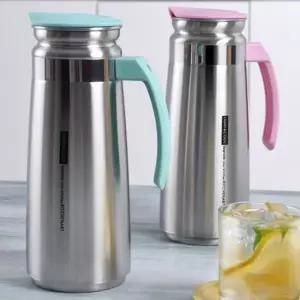 키친아트 스텐 물병 냉장고 물병 물통 핑크 2P 1.3L