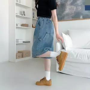 친절한탄씨 데일리 여성 카펜터 버뮤다 와이드 데님 반바지 5부반바지 3부반바지 반바지 버뮤다팬츠