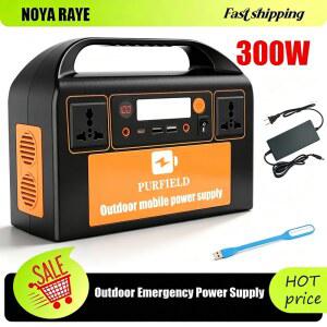 300W 220V 110V AC 휴대용 발전소 90000mAh 315WH 태양광 발전기 배터리 DC 야외 비상 전원 공급 장치
