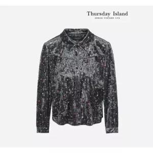 [써스데이아일랜드][Thursday Island] 벨벳 카라 블라우스(T238MBL631W)