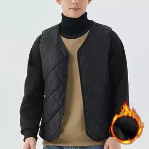 웜 라이트 남성 심플 데일리 퀄팅 조끼