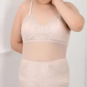 [하프클럽/셀럽하우스]브라런닝 내장 끈 빅사이즈 레이스 ZF 끈캡 망사
