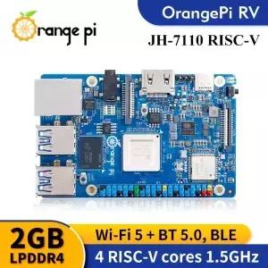 Orange Pi RV 2GB RAM 단일 보드 컴퓨터 StarFive JH70 칩 DDR4 RISCV WiFiBT50 BLE M2 PCIE SSD 개발
