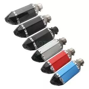 슬립 온 오토바이 배기관 짧은 탈출 모토 소음기 CBR25 CBF25 CB650F Motocross Universal 5mm 머플러