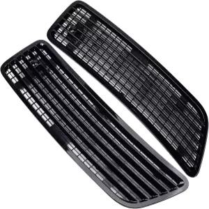 메르세데스-벤츠 S550 W221 2007-2013 글로스 블랙 후드 에어 벤트 그릴 커버 조수석 운전석 왼쪽 오른쪽