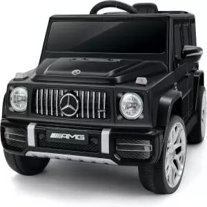 라이선스 메르세데스 AMG G63 장난감 탑승 리모컨 장착 시 12V 차량 충전식 배터리 깜빡이는 조명/LED
