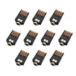 PJ-307 3.5mm 스테레오 오디오 잭 소켓 듀얼 채널 헤드폰 여성 커넥터 11 핀 스위치