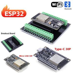 ESP-32S ESP-WROOM-32 무선 WiFi 블루투스 모듈 초저전력 소비 듀얼 코어 타입 C/마이크로 USB 30핀 보드