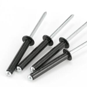 검정색 알루미늄 돔 헤드 팝 리벳 셀프 플러깅 블라인드 2.4mm 사이즈 4 6 8 9 10 12mm 차량 가구 산업용