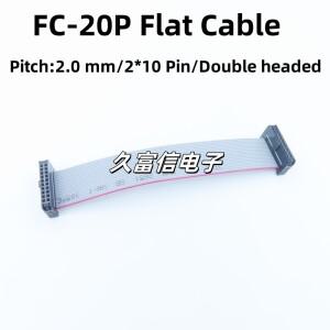FC-20P 플랫 데이터 연결 케이블  JTAG 다운로드 회색 리본  IDC 2.0mm 피치  2x10 핀  10 cm  20 30 1 개