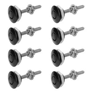 8pcs 범용 알루미늄 차량 후드 핀 직경 1.18 번호판 잠금 클립 푸시 버튼 보닛 퀵 릴리스 래치 범퍼(블랙)
