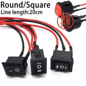 5Pcs 미니 로커 스위치 12V ON OFF 와이어 6A/250V 토글 자동차 보트 RV 블랙