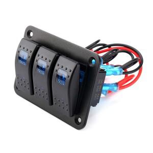 3갱 12-24V RV 자동차 해양 보트용 LED 토글 로커 스위치 컨트롤 하드웨어 OEM 교체품