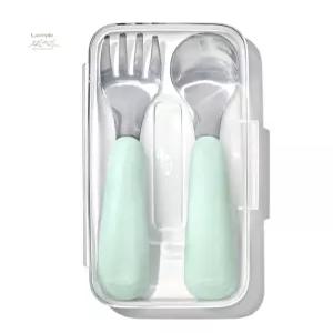 OXO 토트 온 더 고 포크 및 스푼 세트 - 오팔
